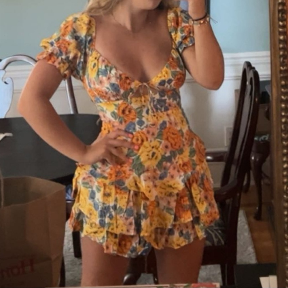 Hello Molly Multicolor Floral Mini Dress